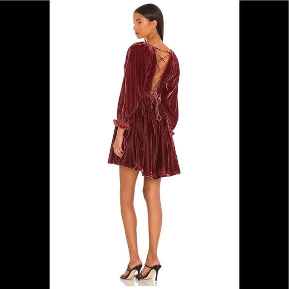 NWT 
Free People
Daphne Velvet Sleeve Mini Dress - Picture 3 of 6